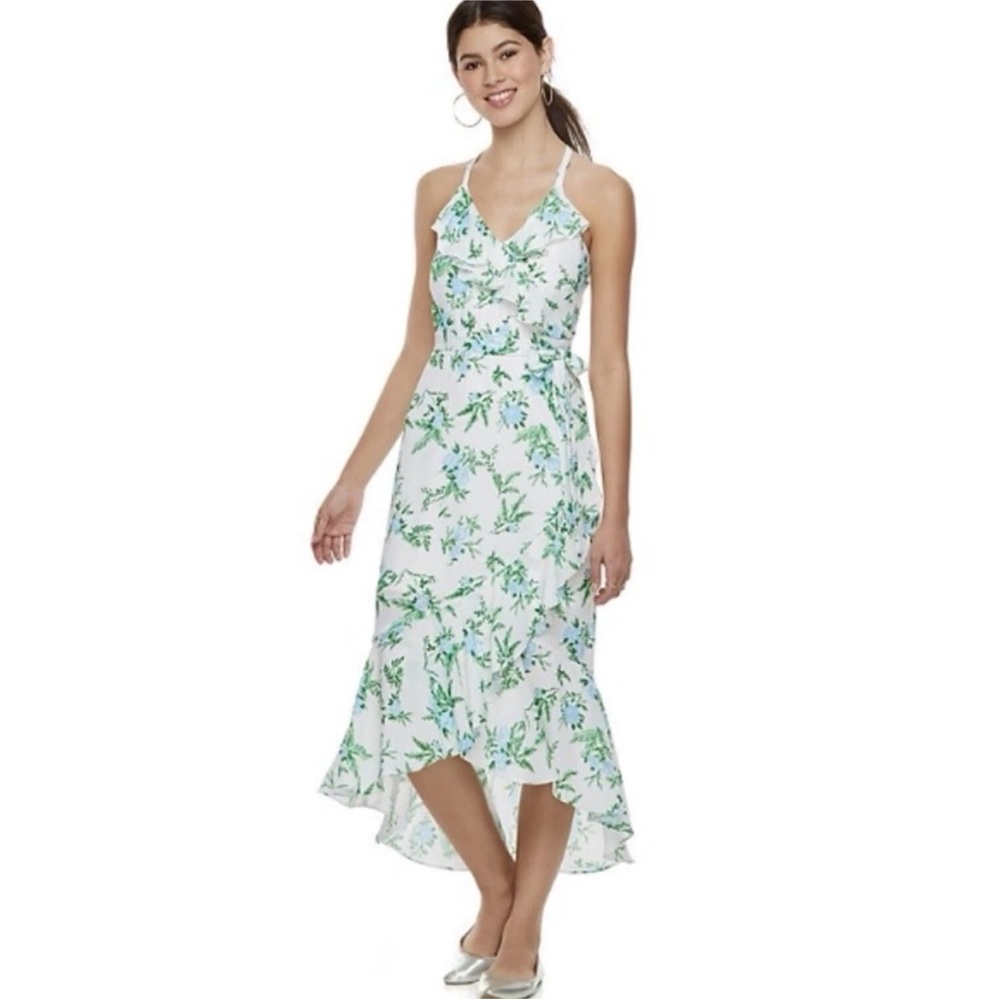 Disney Princess Faux Wrap  Dress Women's Sz XL Hi Low Ruffles Fairy